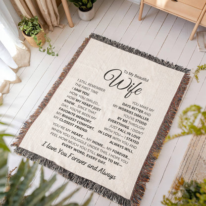 The Most Heartfelt Gift for Your Wife — Cosy Woven Blanket She'll Treasure Forever