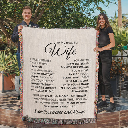 The Most Heartfelt Gift for Your Wife — Cosy Woven Blanket She'll Treasure Forever