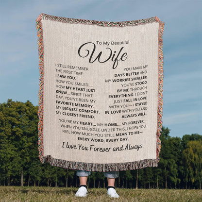 The Most Heartfelt Gift for Your Wife — Cosy Woven Blanket She'll Treasure Forever