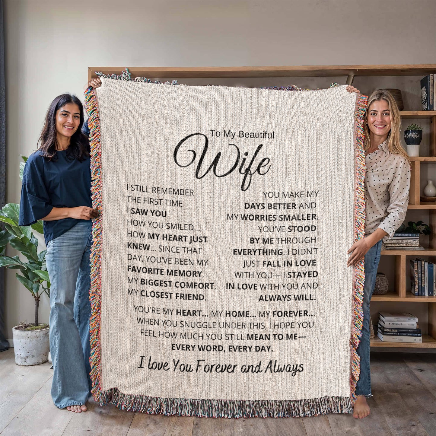 The Most Heartfelt Gift for Your Wife — Cosy Woven Blanket She'll Treasure Forever
