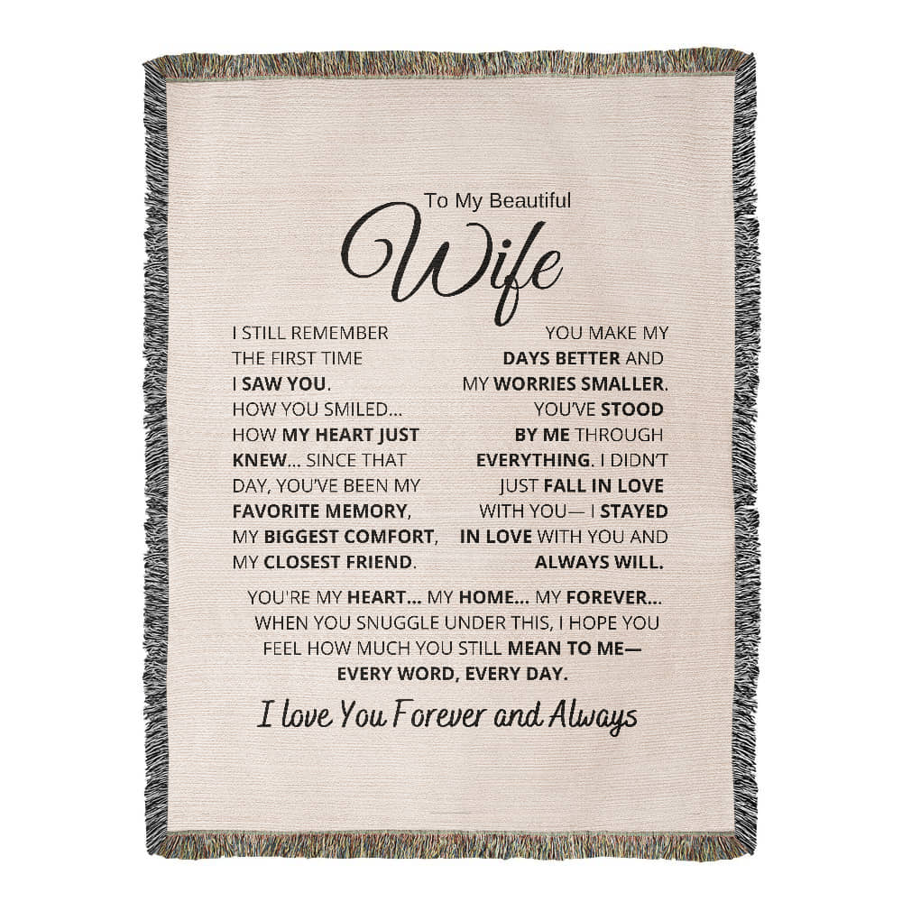 The Most Heartfelt Gift for Your Wife — Cosy Woven Blanket She'll Treasure Forever