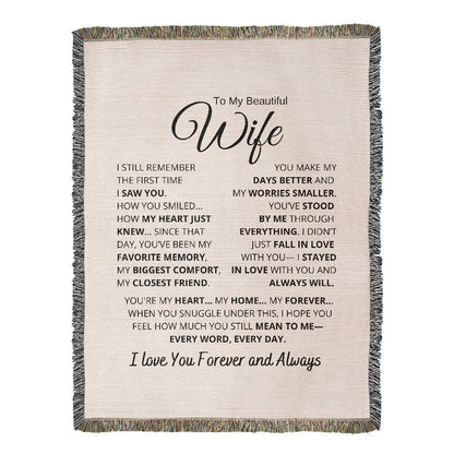 The Most Heartfelt Gift for Your Wife — Cosy Woven Blanket She'll Treasure Forever