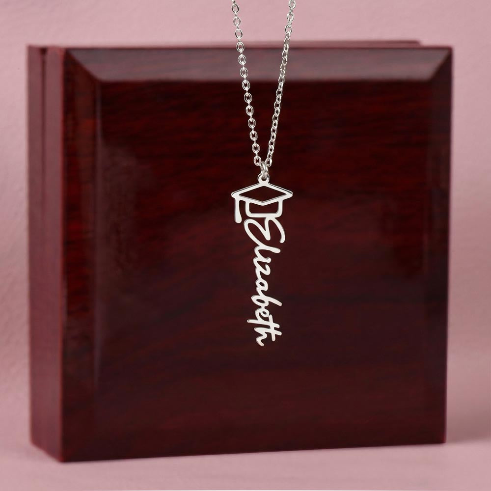 To My Daughter – Personalized Graduation Name Necklace | Proud of You Gift From Dad