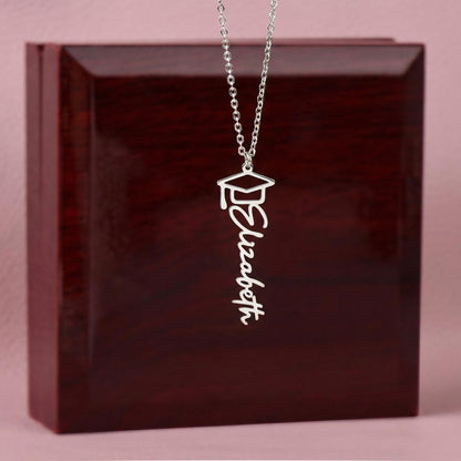 To My Daughter – Personalized Graduation Name Necklace | Proud of You Gift From Dad
