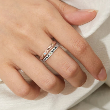 The Family Love Ring – Personalized Birthstone Ring with Names
